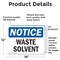 Signmission Waste Solvent, 18 in W x Rectangle, Vinyl Decal OS-2PACK-NS-D-1218-L-16872 - alternate 2